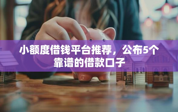 小额度借钱平台推荐，公布5个靠谱的借款口子