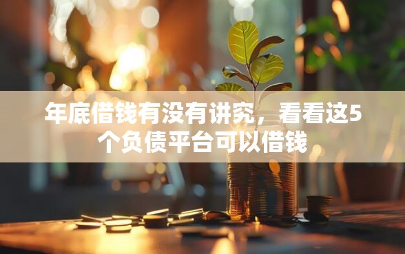 年底借钱有没有讲究，看看这5个负债平台可以借钱