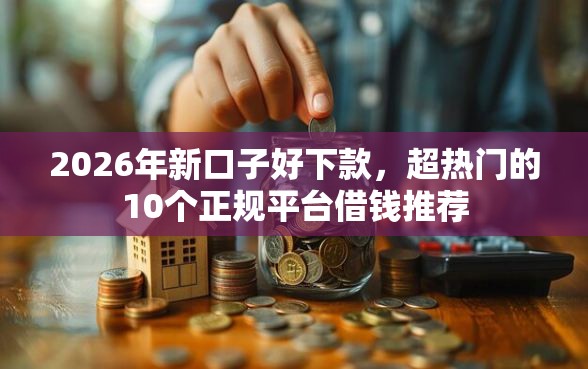 2026年新口子好下款，超热门的10个正规平台借钱推荐