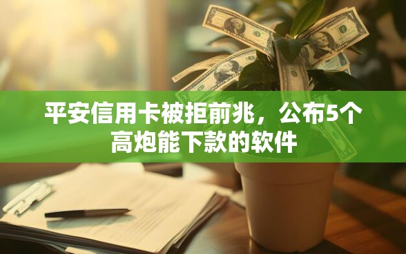 平安信用卡被拒前兆，公布5个高炮能下款的软件