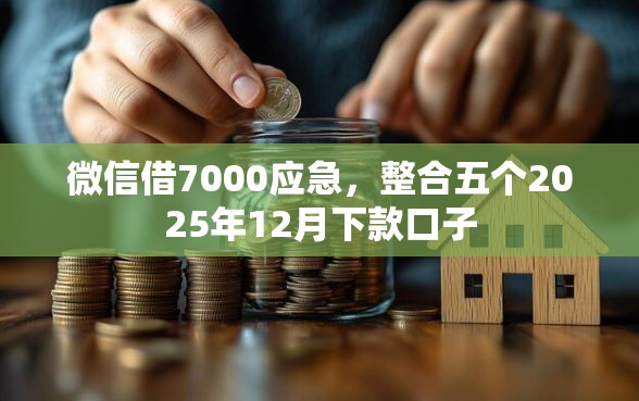 微信借7000应急，整合五个2025年12月下款口子