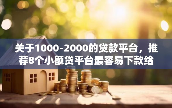 关于1000-2000的贷款平台，推荐8个小额贷平台最容易下款给你