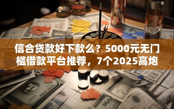 信合贷款好下款么？5000元无门槛借款平台推荐，7个2025高炮口子秒下款免审核盘点