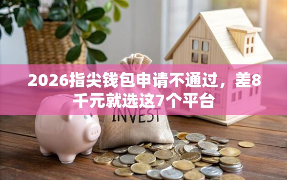 2026指尖钱包申请不通过，差8千元就选这7个平台