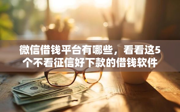微信借钱平台有哪些，看看这5个不看征信好下款的借钱软件