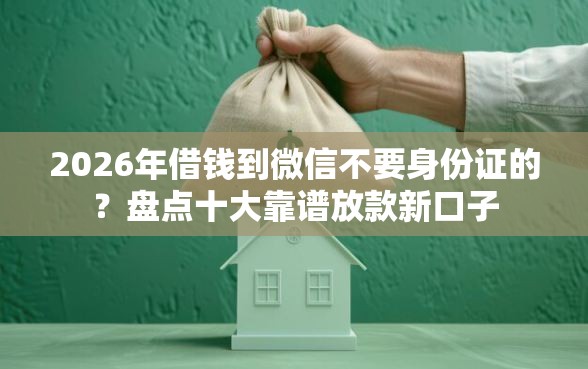 2026年借钱到微信不要身份证的？盘点十大靠谱放款新口子