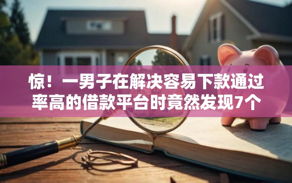 惊！一男子在解决容易下款通过率高的借款平台时竟然发现7个不征信和大数据的短期网贷适合58岁的平台，事后分享了出来