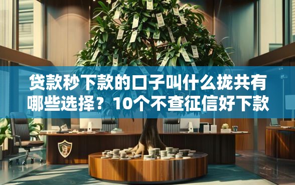 贷款秒下款的口子叫什么拢共有哪些选择？10个不查征信好下款的网贷软件详解
