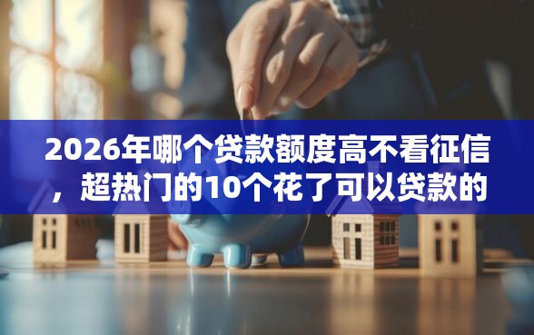 2026年哪个贷款额度高不看征信，超热门的10个花了可以贷款的平台推荐
