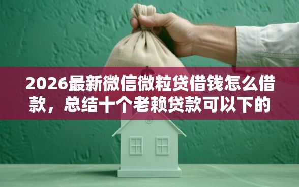 2026最新微信微粒贷借钱怎么借款，总结十个老赖贷款可以下的网贷口子！