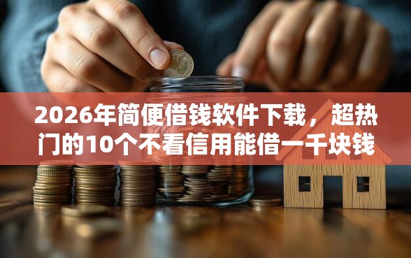 2026年简便借钱软件下载，超热门的10个不看信用能借一千块钱的软件推荐