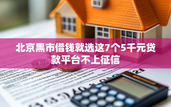 北京黑市借钱就选这7个5千元贷款平台不上征信
