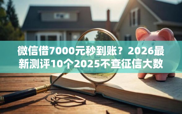 微信借7000元秒到账？2026最新测评10个2025不查征信大数据百分百下款的平台