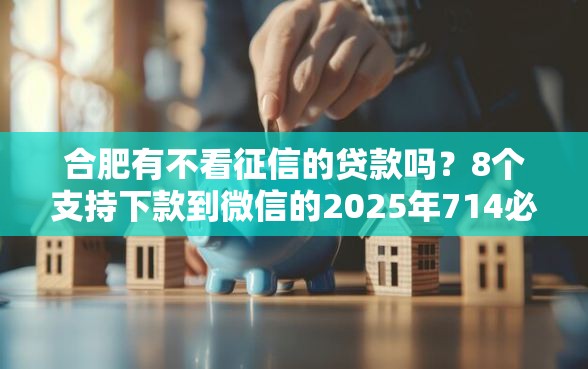 合肥有不看征信的贷款吗？8个支持下款到微信的2025年714必下口子借款平台