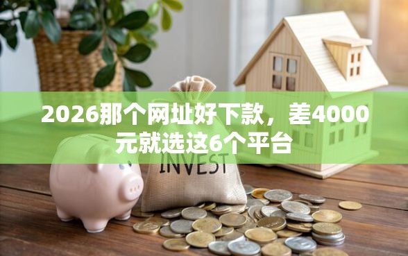 2026那个网址好下款，差4000元就选这6个平台