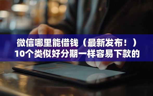 微信哪里能借钱（最新发布！）10个类似好分期一样容易下款的软件