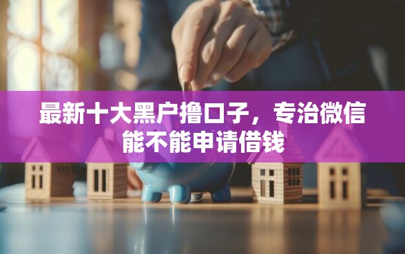 最新十大黑户撸口子，专治微信能不能申请借钱