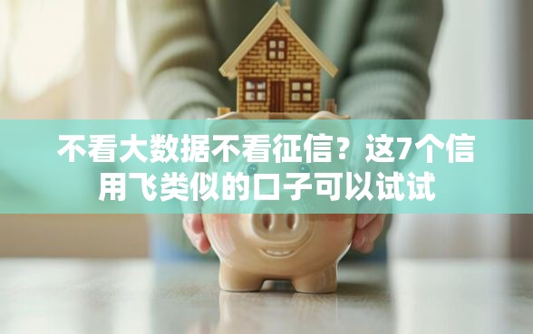 不看大数据不看征信？这7个信用飞类似的口子可以试试