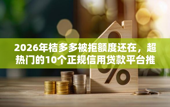 2026年桔多多被拒额度还在，超热门的10个正规信用贷款平台推荐