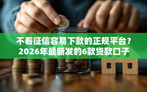 不看征信容易下款的正规平台？2026年最新发的6款贷款口子