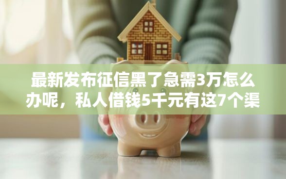 最新发布征信黑了急需3万怎么办呢，私人借钱5千元有这7个渠道