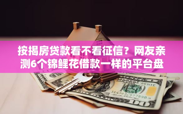 按揭房贷款看不看征信？网友亲测6个锦鲤花借款一样的平台盘点