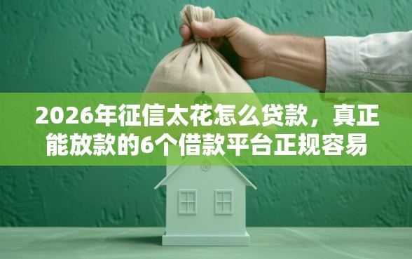 2026年征信太花怎么贷款，真正能放款的6个借款平台正规容易通过推荐