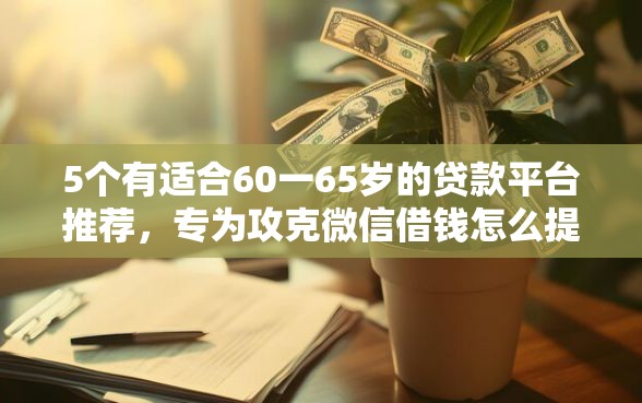5个有适合60一65岁的贷款平台推荐，专为攻克微信借钱怎么提前结清难题