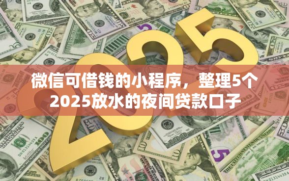 微信可借钱的小程序，整理5个2025放水的夜间贷款口子