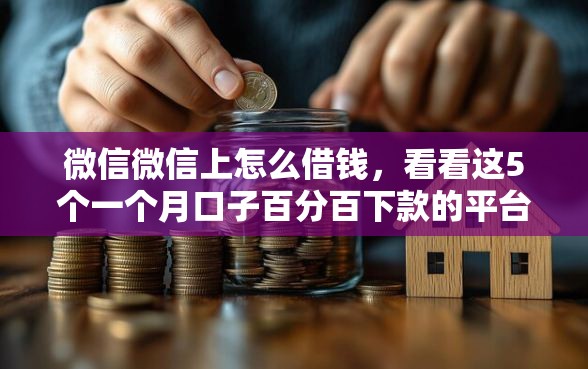 微信微信上怎么借钱，看看这5个一个月口子百分百下款的平台