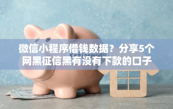 微信小程序借钱数据？分享5个网黑征信黑有没有下款的口子