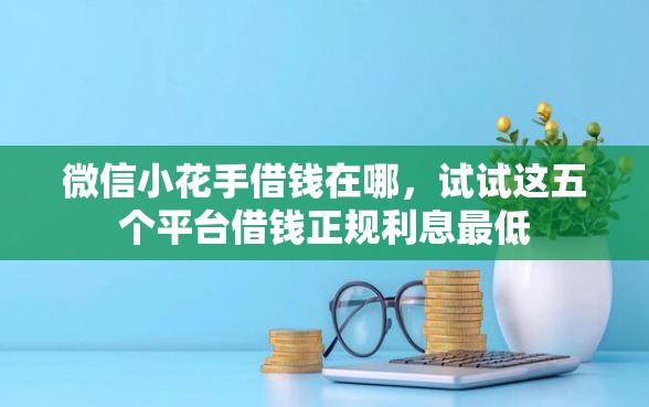微信小花手借钱在哪，试试这五个平台借钱正规利息最低