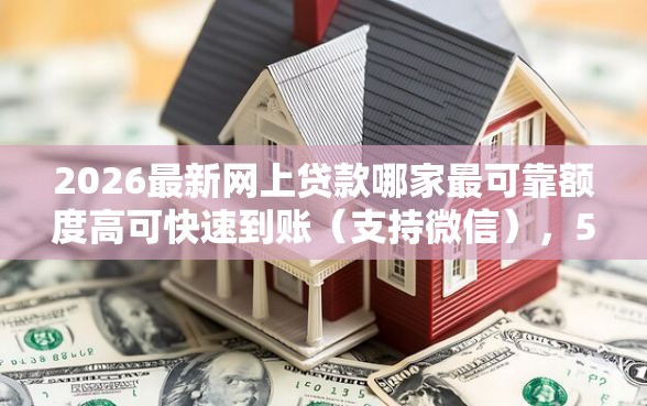 2026最新网上贷款哪家最可靠额度高可快速到账（支持微信），5个平台贷款容易无私分享