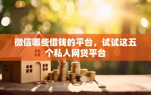 微信哪些借钱的平台，试试这五个私人网贷平台
