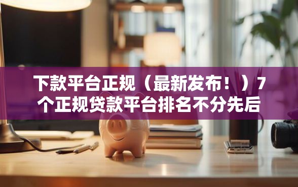 下款平台正规（最新发布！）7个正规贷款平台排名不分先后