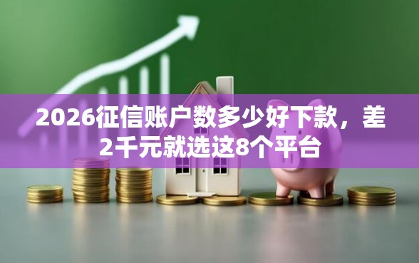 2026征信账户数多少好下款，差2千元就选这8个平台