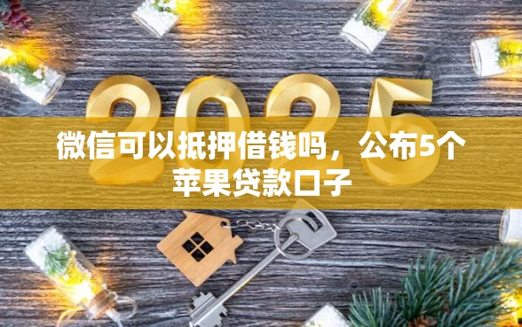微信可以抵押借钱吗，公布5个苹果贷款口子