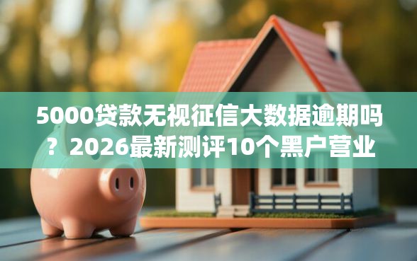 5000贷款无视征信大数据逾期吗？2026最新测评10个黑户营业执照贷款app口子
