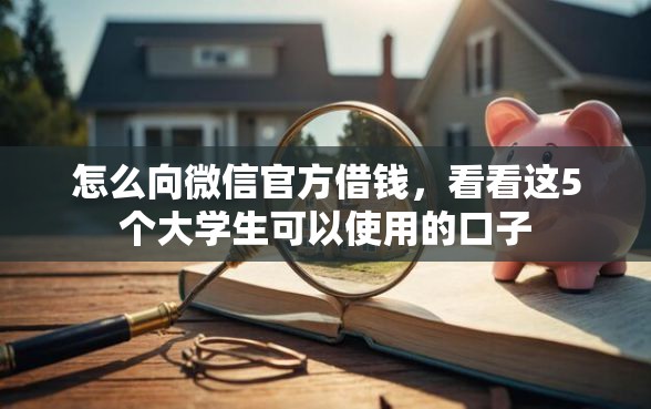 怎么向微信官方借钱，看看这5个大学生可以使用的口子