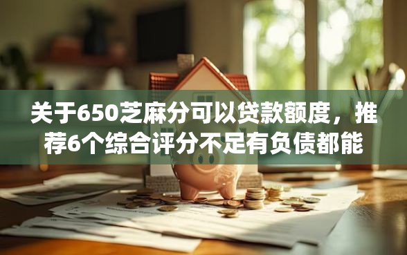 关于650芝麻分可以贷款额度，推荐6个综合评分不足有负债都能下款app给你