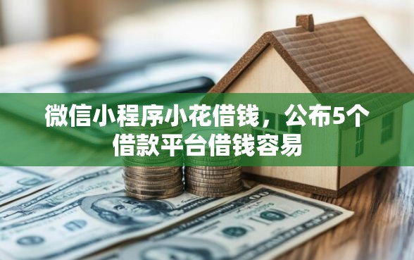 微信小程序小花借钱，公布5个借款平台借钱容易