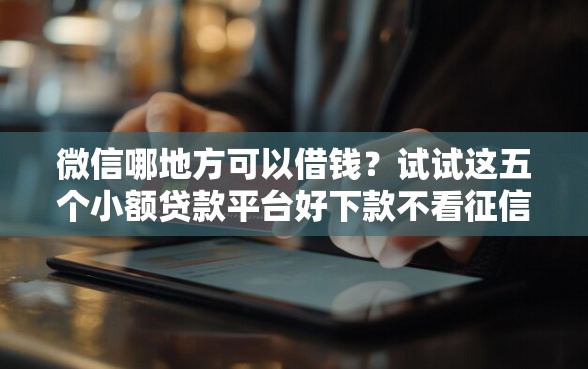 微信哪地方可以借钱？试试这五个小额贷款平台好下款不看征信