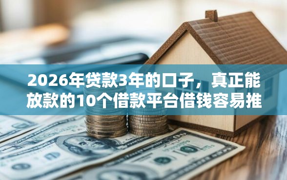 2026年贷款3年的口子，真正能放款的10个借款平台借钱容易推荐