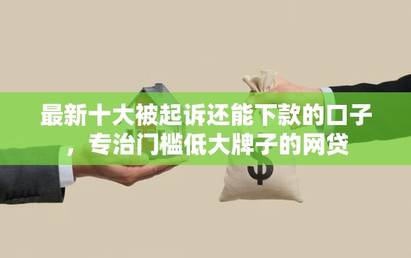 最新十大被起诉还能下款的口子，专治门槛低大牌子的网贷