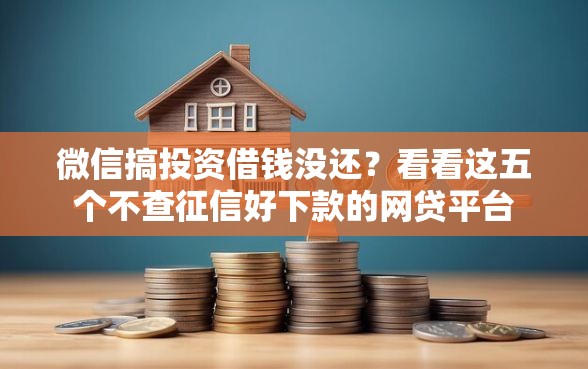 微信搞投资借钱没还？看看这五个不查征信好下款的网贷平台