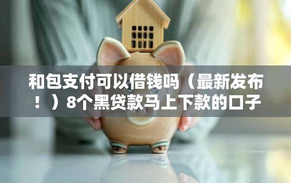和包支付可以借钱吗（最新发布！）8个黑贷款马上下款的口子