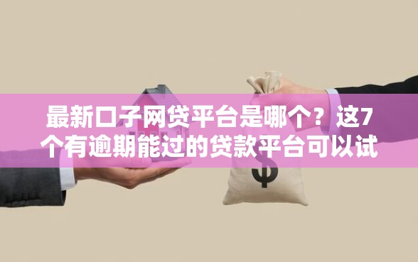 最新口子网贷平台是哪个？这7个有逾期能过的贷款平台可以试试