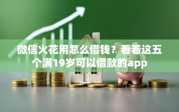 微信火花用怎么借钱？看看这五个满19岁可以借款的app