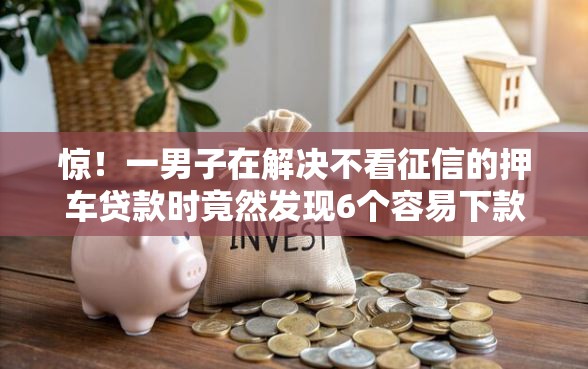 惊！一男子在解决不看征信的押车贷款时竟然发现6个容易下款的借款平台，事后分享了出来