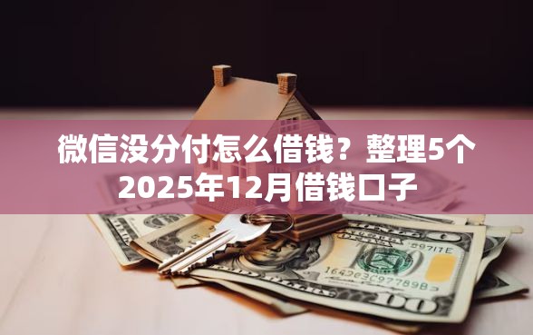 微信没分付怎么借钱？整理5个2025年12月借钱口子